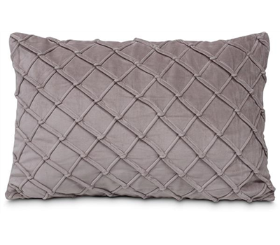 fleur ami MADELEINE - Ribbed Cotton Velvet Diamond Pattern Pillow