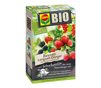 Compo BIO Beeren Langzeit-Dünger mit Schafwolle 