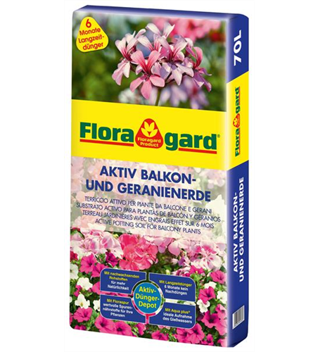 Floragard Aktiv Balkon- und Geranienerde 70l